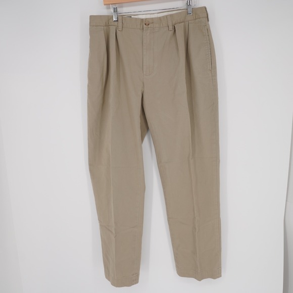 Polo Ralph Lauren Other - VTG Polo Ralph Lauren Ethan Pleated Chinos Mens35 Tan 100% Cotton 90s Classic